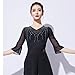 Yhhsgscr Latin Performance Performance Costumes V Neck Cha Cha Ballroom Clothing Top for Samba Women's Tango Dancewear,Black,M