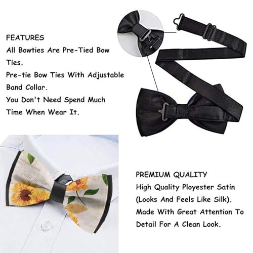 Supdreamc Adjustable Length Tuxedo Bow Tie, Birthday Formal Fun Occasions Bowtie3