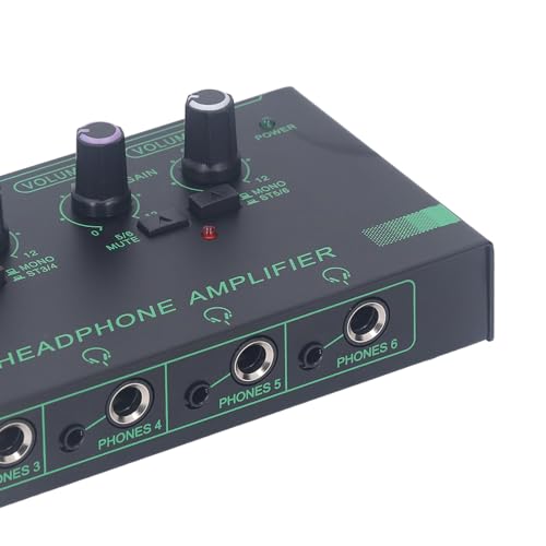 Amplificador de auriculares divisor portátil estéreo mini para señal de audio 6
