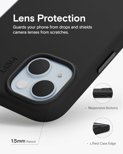 MOFT Magnetic Case for iPhone 15 Plus Compatible with MagSafe, MOVAS Vegan Leather Case Cover, Touch Sensation - Image 4