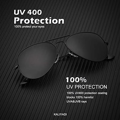 KALIYADI Classic Aviator Sunglasses for Men Women Driving Sun glasses Polarized Lens UV Blocking