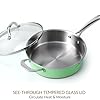HOMICHEF 10-Piece Mint Green Nickel Free Stainless Steel Cookware Set - Nickel Free Stainless Steel Pots and Pans Set - Healthy Non-Toxic Induction Cookware Sets #3