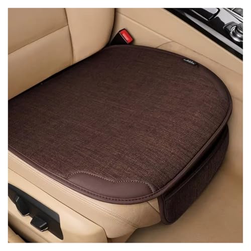 Protection siège auto en lin et PU marron pour trajets et vacances