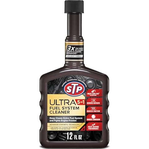 STP Ultra 5 In 1 Fuel System Cleaner and Stabilizer, Deep Cleans Fuel System and Fights Engine Friction, 12 FlOz Cover