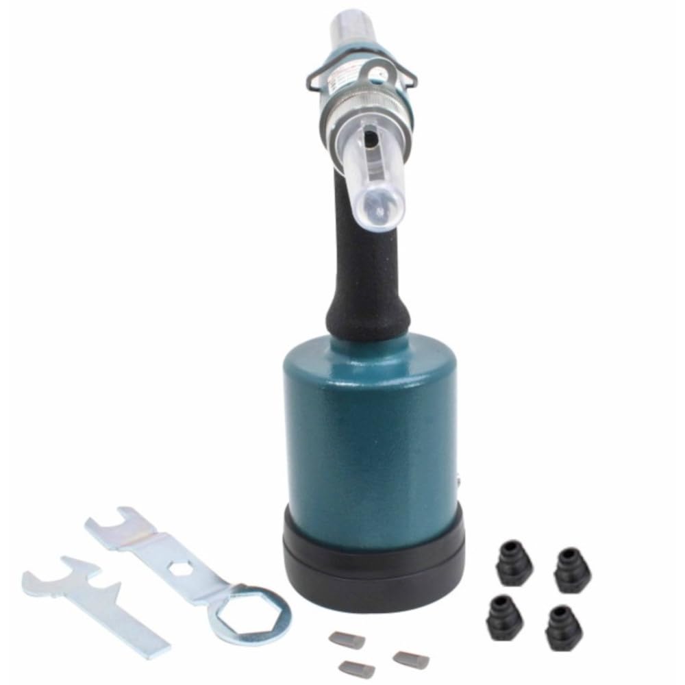 Remachadora Neumática de Aire Comprimido hasta 6,4 mm – Cuerpo Metálico Profesional – Alta Potencia y Precisión – Para Remaches de Aluminio, Acero e Inoxidable – SIO