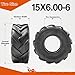 HALBERD Set of 2 15x6.00-6 Tractor Tires Lawn Mower Garden Tires 4PR Great Traction for Garden Tractors Riding Mower Golf Cart Excavators