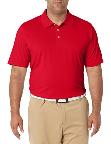 Amazon Essentials Mens Golf Polo Shirt Quick Dry Short Sleeve Cherry Red L