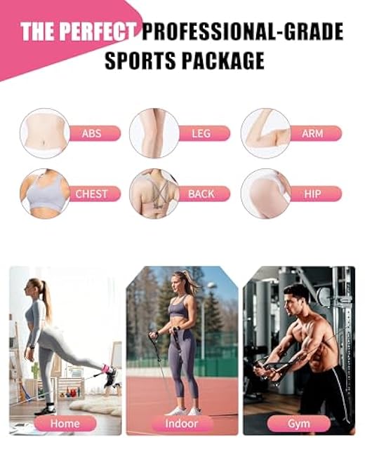 Exercise Bands Resistance Bands Set - Stretching Bands, Higher Quality Resistance Bands for Working Out, with Foam Roller, Jump Rope£¬Door Anchor, Handles, Carry Bag, Legs Ankle Straps