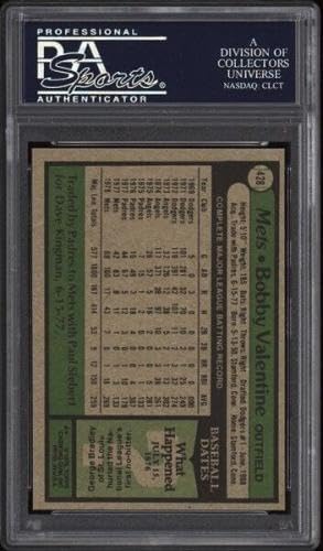 1979 Topps #428 Bobby Valentine - Mets - PSA 10 - *218630- Pop 3 - Baseball Card - Slabbed Baseball Cards