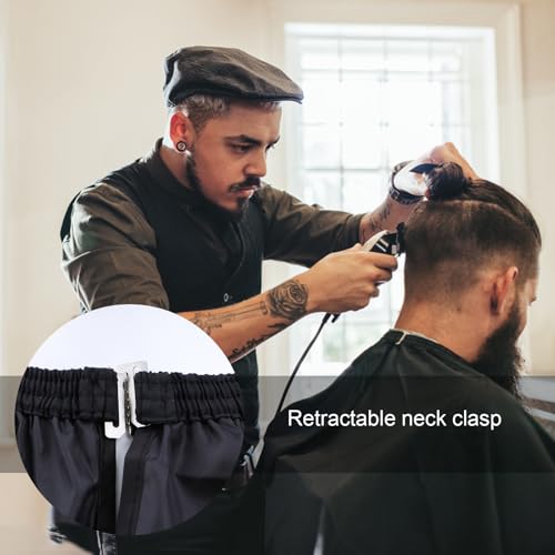 2 capes para corte de cabello con ventana, negro miniatura 6