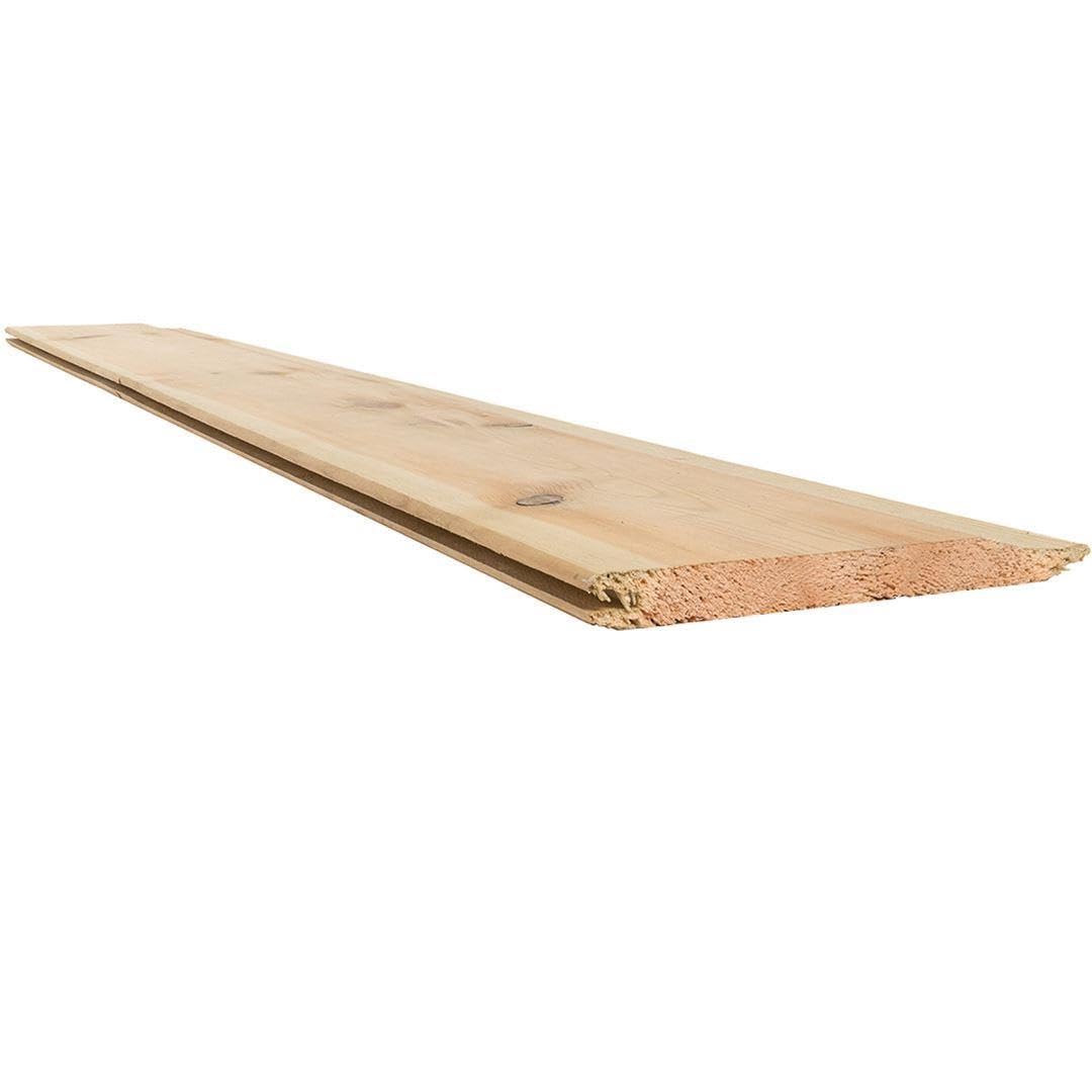 Snowdon Timber Treated Tongue and Groove Shiplap Cladding (T) 15mm (W) 120mm (L) 2.4m - Pack of 10
