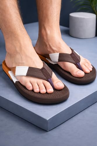 Image of Men's Orthopedic Comfort Flip Flops Slippers | Cushioned Footbed | Anti-Slip Sole | Men,s Slippers