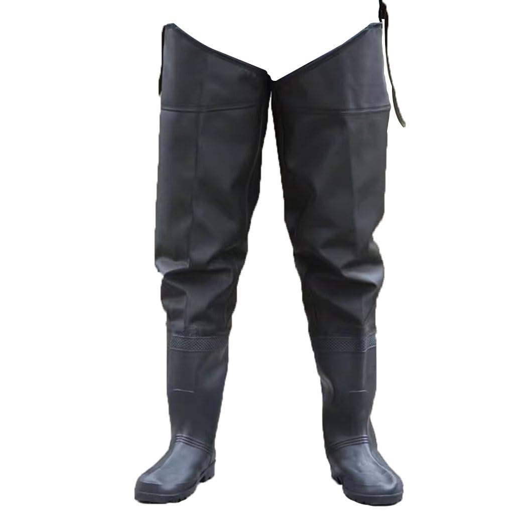 IBOWZ Waders Pesca Pantaloni da Pescatore Hip Waders con Un'Altezza di 80 cm e Stivali da Pescatore Resistenti all'Usura, usati per la Pesca/Caccia