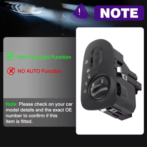 Interruptor de faros delanteros de alta durabilidad compatible con Expedition 2002 5