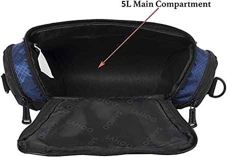 Roswheel 11494 5L Capacity Bike Front Handlebar Bag Bicycle Basket Cycling Accessories Pack, Blue - Thumbnail 4