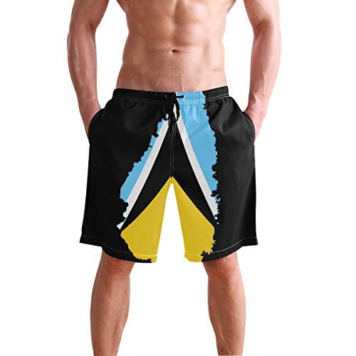 Men's Quick Dry Swim Trunks with Pockets Cuba Flag Beach Board Shorts Bathing Suits2