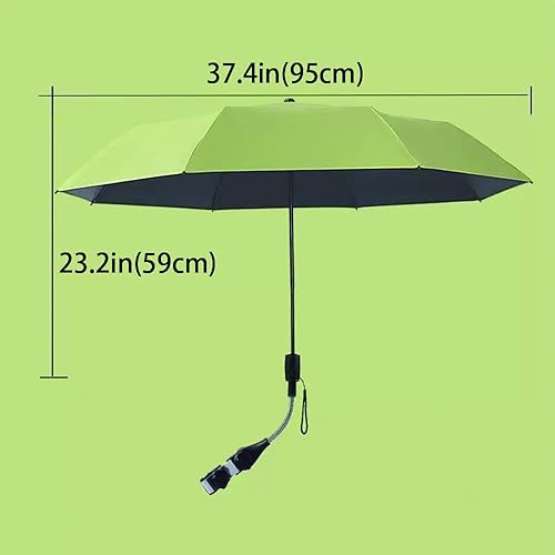 Miniatura 2 de Cochecito para paraguas para bebé, dispositivo de fijación con clip UPF 90+, protección UV, silla de paseo, parasol y accesorio para cochecito