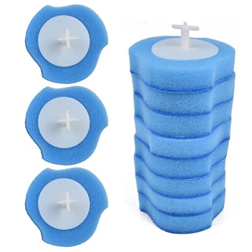 TIMESETL Cepillo Inodoro Desechable 24Pzs Cabeza de Cepillo de Limpieza Desechable, Escobilla WC Desechable Cabezal de Recambio de Cabezal de Esponja para Inodoro para Limpieza
