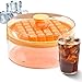 Vassoi di per congelatore - Comunicato stampa Cubo Cube con contenitore, stampo in silicone facile con coperchio, scatola del vassoio impilabile per bevande da cocktail al caffè cucina a immagine