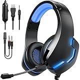 giochi piu attesi per ps4 ✔【Suono chiaro e realistico】40 millimetri di grande unità di azionamento del diaframma, portare il suono più scioccante, qualità del suono chiaro e trasparente,vi porterà nel campo di battaglia gioco realistico, provare l'emozione dello shock liscia, potente e chiara.LED Cuffie da gioco con luci abbaglianti, accendono la passione per il gioco e aumentano il divertimento del gioco. (usb solo per luci a led, non influenza il normale funzionamento dell'auricolare)