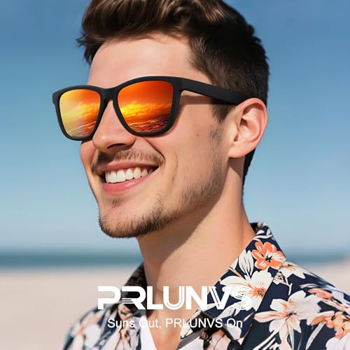 PRLUNVS Polarized Sunglasses for Men and Women - Classic Fashion Sun Glasses Shades for Driving, Outdoor Sports, and Daily Wear UV400 Protection by PRLUNVS - Used condition - Image 8