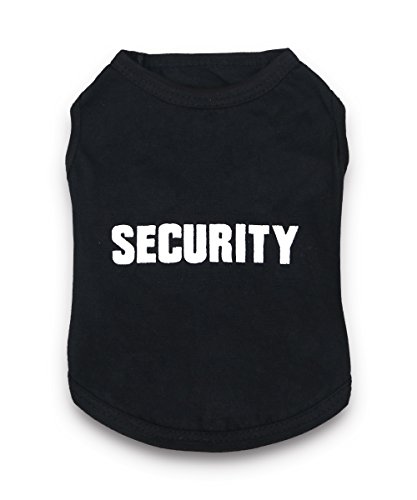 Droolingdog Dog Shirts Security Pattern Dog T Shirt Pet Costume Dog Clothes For Small Dogs Boy, Xl, Black #TOP16