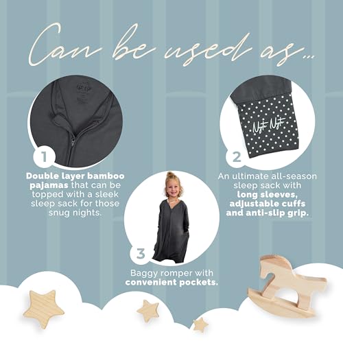 Image of Nyte Nyte Baby- 0.5 TOG SnuggleSack Sleep Sack Rumper W Sleeves, Adjustable Feet Cuffs & Anti-Slip Grip