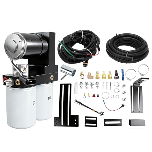 165GPH Diesel Fuel Lift Pump System Compatible with 2001-2010 Chevy Silverado GMC Sierra 6.6L V8 Duramax, Replacement for TC10150G TC10165G FASTC10150G TSC10165G