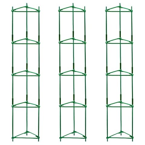 Orgrimmar Tomato Cages Garden Plant Support Stakes Outdoor Vegetable Trellis for Vertical Climbing Plant Up to 63“,3 Packs Cover