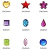 JPSOR 900pcs Gems Jewels for Crafts, Acrylic Flatback Rhinestones for Halloween Pirate Party Decorations, Crafting Embellishments Gemstone (9 Shapes, 6-13mm) #1