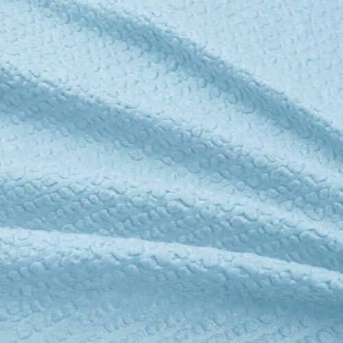 Image of HOMETHREADS Embrace Luxury with Our 6-Feet Long Premium Polyester Shower Curtain with 12 Hooks for a Lavish Bathroom Ambiance | Stylish, Splendid, and Perfectly Sized (Waffle SkyBlue, 180x200cm)