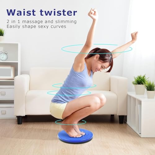 Image of Tummy Waist Twister Magnetic Disk Body Shapers Slimming Rotating Machine Ankle Body Aerobic Exercise Reflexology, 2 in 1 Abdominal ABS Exerciser Body for Women & Men, Blue