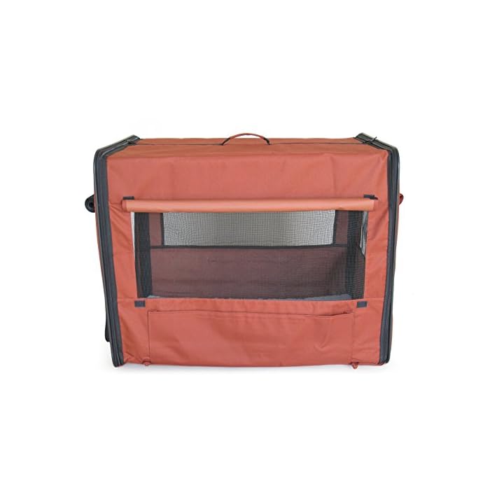 Go Pet Club AB32 Soft Dog Crate, Brown 32 inches L x 22.2 inches W x