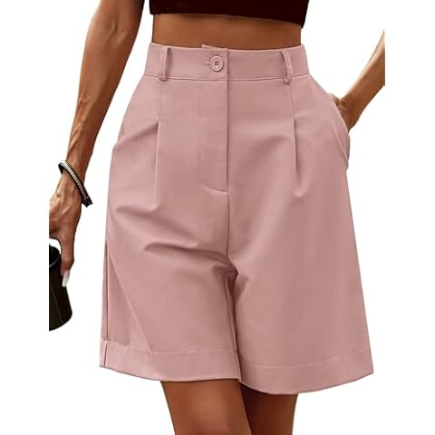 Zeagoo Women's High Waisted Bermuda Shorts Cover