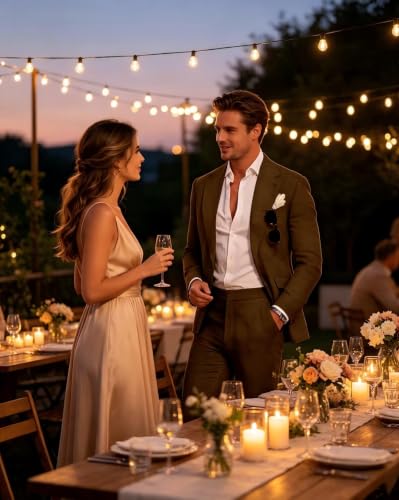 Image of Men's Linen Suit 2 Piece Slim Fit Summer Beach Wedding Prom Party | Breathable,Linen Blazer Suit Set,for Beach Weddings,Groom Wear,Prom and Outdoor Parties,Business Casual,Vacation Daily Wear