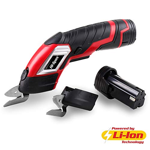 Hi-Spec 3.6V Electric Scissors with Release Safety Switch & Extra Battery and 2