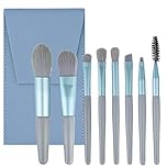 Professional Makeup Brushes Set Mini Make up Brushes 8Pcs Portable Make up Set Premium Makeup Brushes Kits with PU Leather Bag Foundation Powder Cosmetic Brush Blush Blending Eyeshadow Brushes Sets