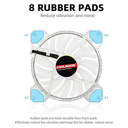 Connectors 120mm Computer Case Fans for Desktops Adjustable RGB Quiet CPU PC Cooling Fan - (Color: Set E)