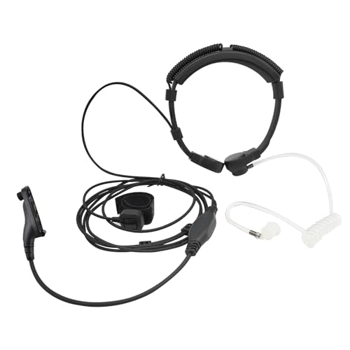 HELETUL Adjustable Neck Mic Throat Microphone and Headset