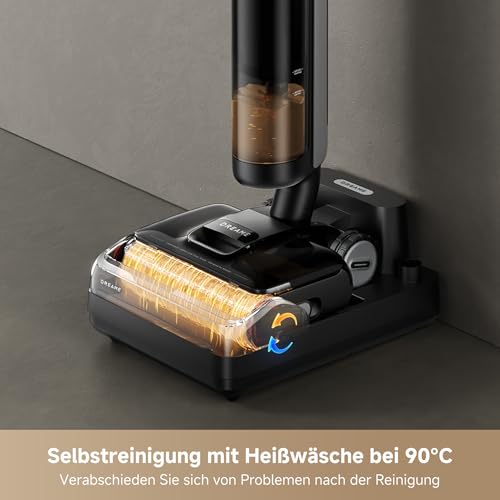 dreame H12 Pro FlexReach Nass- und Trockensauger, Flaches 180°-Design, Trocknung in 5 Minuten, 18.000 Pa Saugkraft, 90 °C Heißwäsche… – Ansicht 6