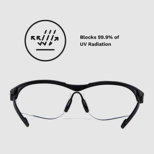 Image of Pro For Sho [Upgraded Version] Safety Glasses - Paper-thin Temple Designs for Long Lasting Comforts, Perfect Fit Under Earmuffs - Anti Fog, Scratch Proof, UV Protection (Matte Black)