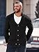 Gafeng Mens Shawl Collar Cardigan Sweater Cable Knit Button Chunky Long Sleeve Winter Fisherman Casual Cardigans Black