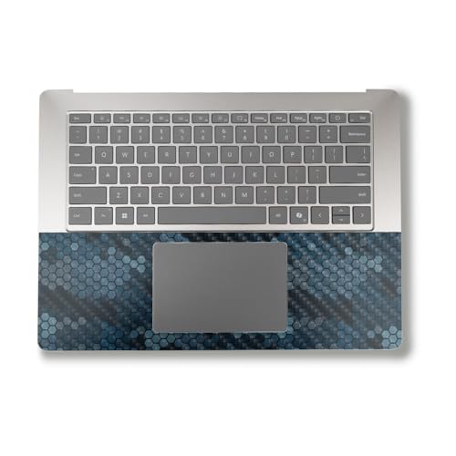 Image of Carbon Fiber Laptop Skin Compatible with Alienware M18 R2 (2024) - Blue Hexa Camo - Premium 3M Vinyl Protective Wrap Decal Cover - Easy to Apply | Crafted in The USA by MightySkins