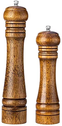 TONZN Pince à broyer Le sel et Le Piment, Rotor en céramique réglable 5/8/10 Pouces 10 Pouces Moulin à sel Chili -10 et 10 Pouces Moulin à sel et moulins à Poivre (8 et 10 Pouces)