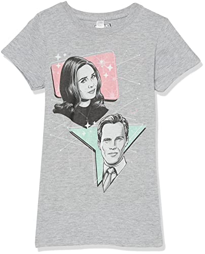 T-shirt Marvel fille vintage t-shirt rétro pastel années 50 vêtement ado gris chiné XL