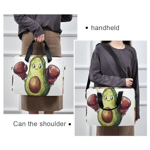 Maletín para laptop con diseño de aguacate boxeador, 13-15.6 pulg. miniatura 2