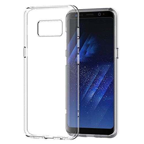 Shamo's Galaxy S8 Soft Tpu Case: Flexible, Slim, Protective, Shock Absorption, Transparent, Non-Slip Grip, Wireless Charging Compatible #TOP3