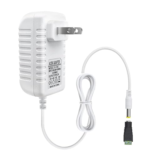 Vista 16 de Fuente de alimentación de 12 V, fuente de alimentación de 12 voltios 1A 12 W CC con interruptor de encendido y apagado, adaptador de corriente LED