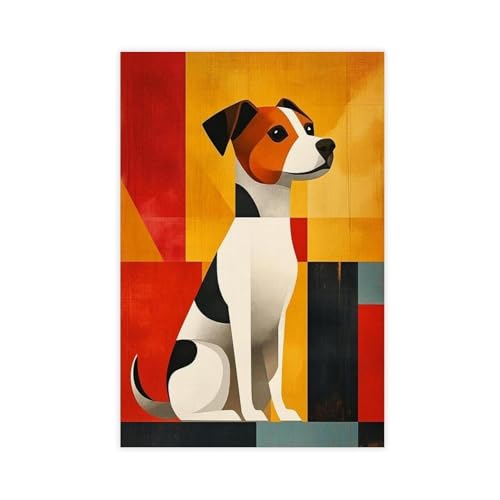 Affiche art géométrique rétro haut de gamme toile 61x91cm