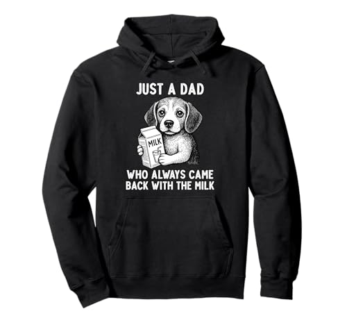 Beagle Dad Milk Joke Día del Padre Amante de los perros Sudadera con Capucha